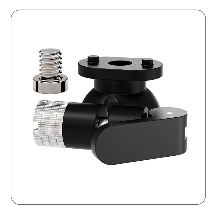 Universal Quick-Release Base w 360° Damping 17mm Ball Head 1/4 Screw Magnetic Mount for DJI POCKET4 for GoPro for Insta360 X6 Action Camera