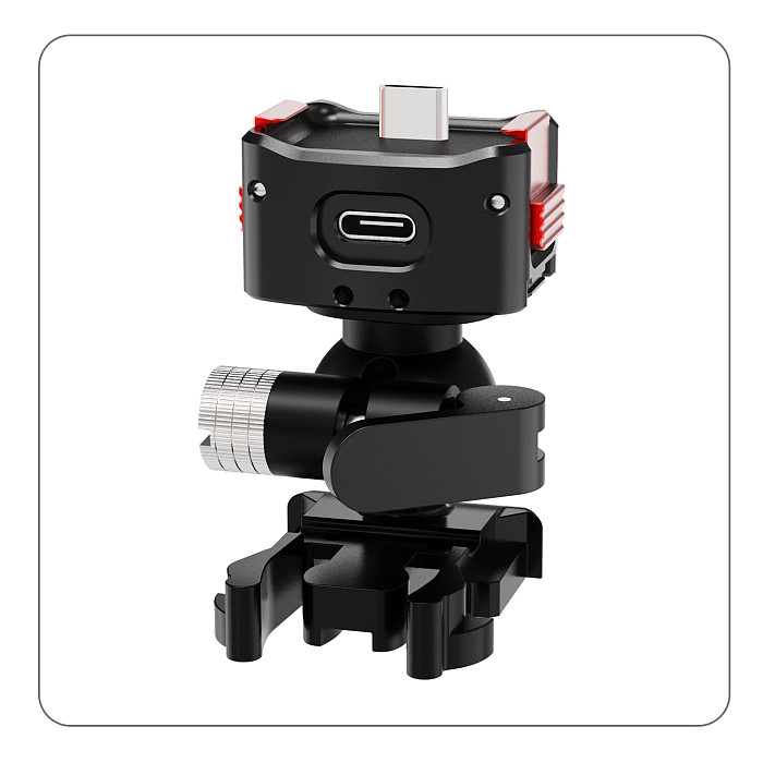 Universal Quick-Release Base w 360° Damping 17mm Ball Head 1/4 Screw Magnetic Mount for DJI POCKET4 for GoPro for Insta360 X6 Action Camera