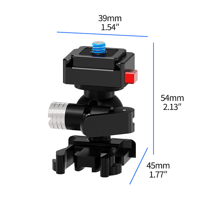 Universal Quick-Release Base w 360° Damping 17mm Ball Head 1/4 Screw Magnetic Mount for DJI POCKET4 for GoPro for Insta360 X6 Action Camera