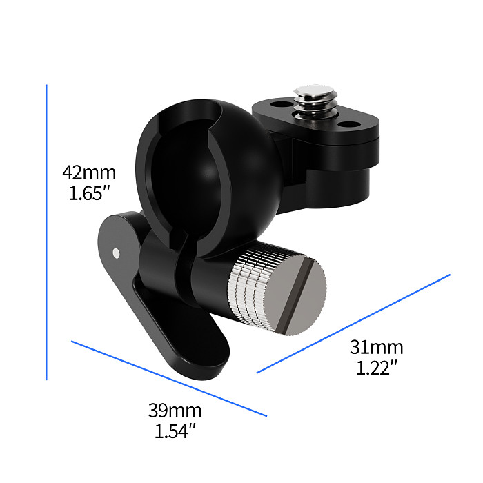 Universal Quick-Release Base w 360° Damping 17mm Ball Head 1/4 Screw Magnetic Mount for DJI POCKET4 for GoPro for Insta360 X6 Action Camera