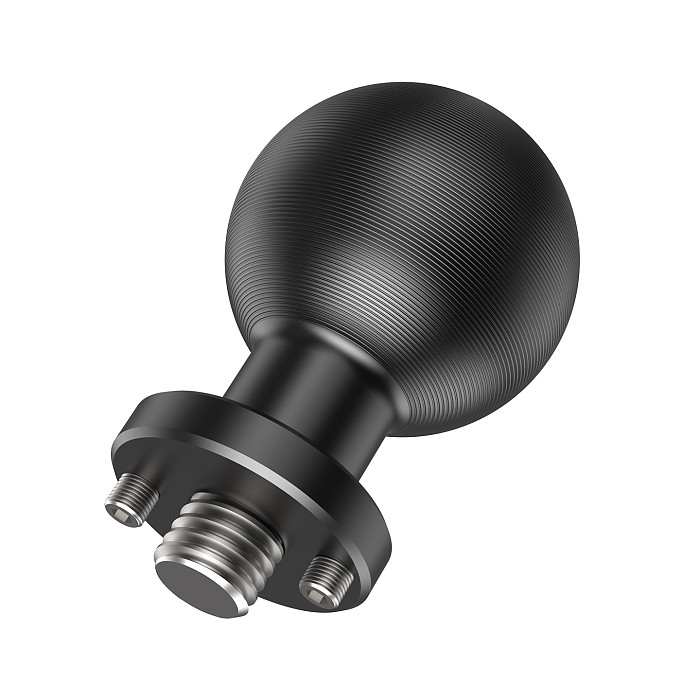 Universal 1 Inch 25.4mm Non-Slip Ball Head Adapter W/ 1/4  M6 Screw Mount for GoPro Action Cameras Motorcycle Sports Accessories