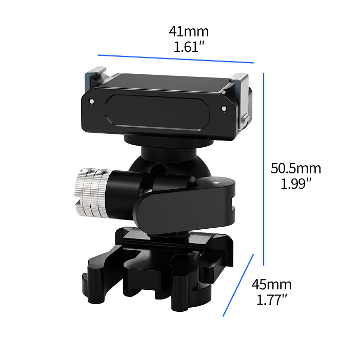 Universal Quick-Release Base w 360° Damping 17mm Ball Head 1/4 Screw Magnetic Mount for DJI POCKET4 for GoPro for Insta360 X6 Action Camera