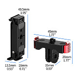Aluminum Alloy Magnetic Quick-Release Waterproof  Replacement Battery Cover Base Plate with Two Magnetic Cards Sports Camera Vertical Shooting Accessory Suitable for GoPro 13/12/11/10/9 Sports Camera Battery Replacement
