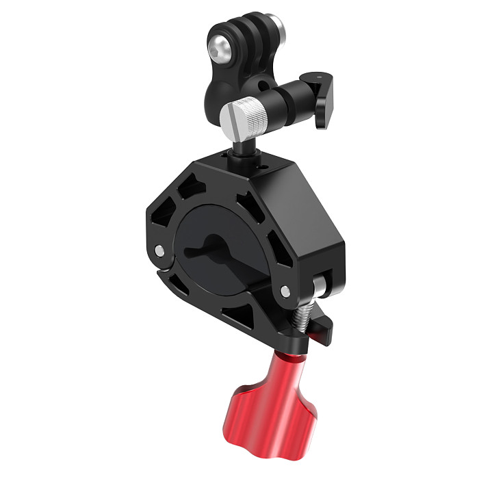 Bicycle Stand Bike Handle Clip Motorcycle Shooting Stand GoPro 13 Rearview Mirror Clip Aluminum Alloy 360°Rotating 3-slot Adapter Riding Stand Shooting Accessories Suitable For DJI Action/nsta360 AcePro 2