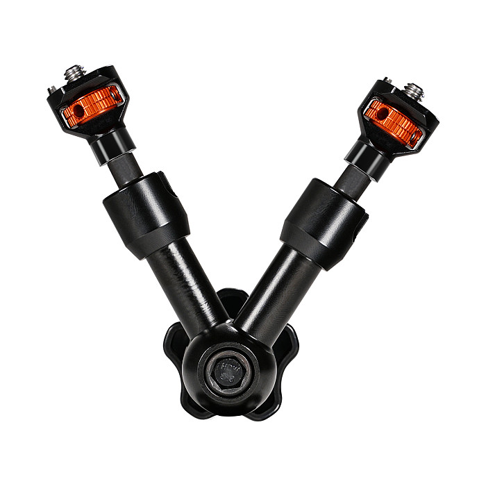 Double head 1/4 Alei positioning universal Adjustable Friction Articulating Magic Arm for DJI OSMO 360 Insta360 X5 DSLR Monitor Flash LED Video Light Camera Cage Tripod Gimbal