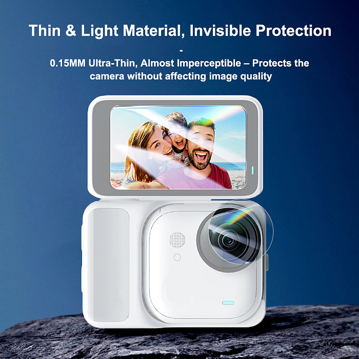  ﻿Ultra Film tempered film Lens Hydrogel Protective Film Sports Camera Accessories Suitable For Insta360 GO- Display Screen Tempered Film+Lens Hydrogel Film
