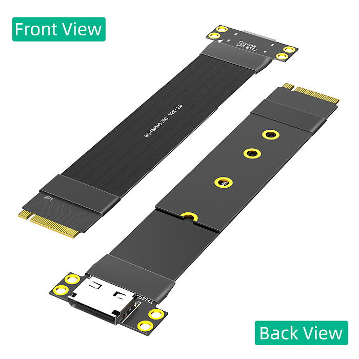 M.2 NVME to Oculink 4i Extension Cable for SSD Graphics Card M2 M Key to SFF-8612 Adapter