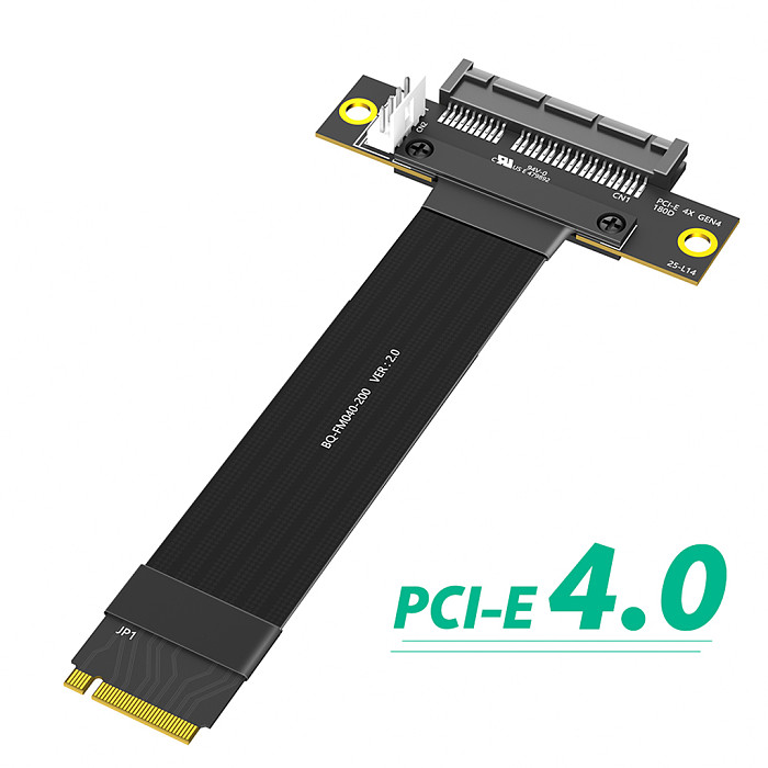 M.2 Key M 4.0 to PCI-e 4.0 4X 180 Degree Adapter Card, Nvme 4.0 to PCI-e PCI-Express 4X Extension Cable