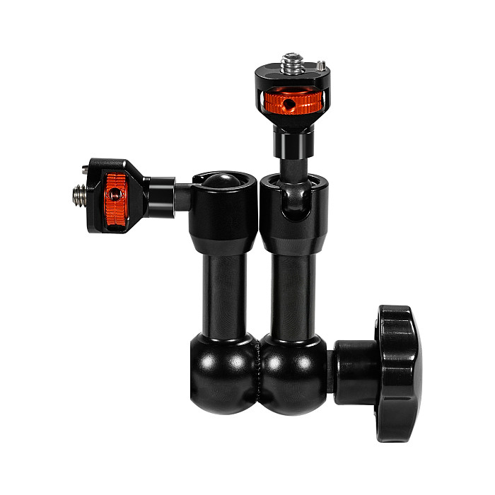 Double head 1/4 Alei positioning universal Adjustable Friction Articulating Magic Arm for DJI OSMO 360 Insta360 X5 DSLR Monitor Flash LED Video Light Camera Cage Tripod Gimbal