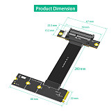 M.2 Key M 4.0 to PCI-e 4.0 4X 90 Degree Adapter Card, Nvme 4.0 to PCI-e PCI-Express 4X Extension Cable