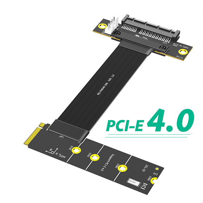 M.2 Key M 4.0 to PCI-e 4.0 4X Adapter Card, Nvme 4.0 to PCI-e PCI-Express 4X Extension Cable