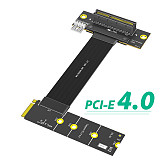 M.2 Key M 4.0 to PCI-e 4.0 4X Adapter Card, Nvme 4.0 to PCI-e PCI-Express 4X Extension Cable(Right Direction)