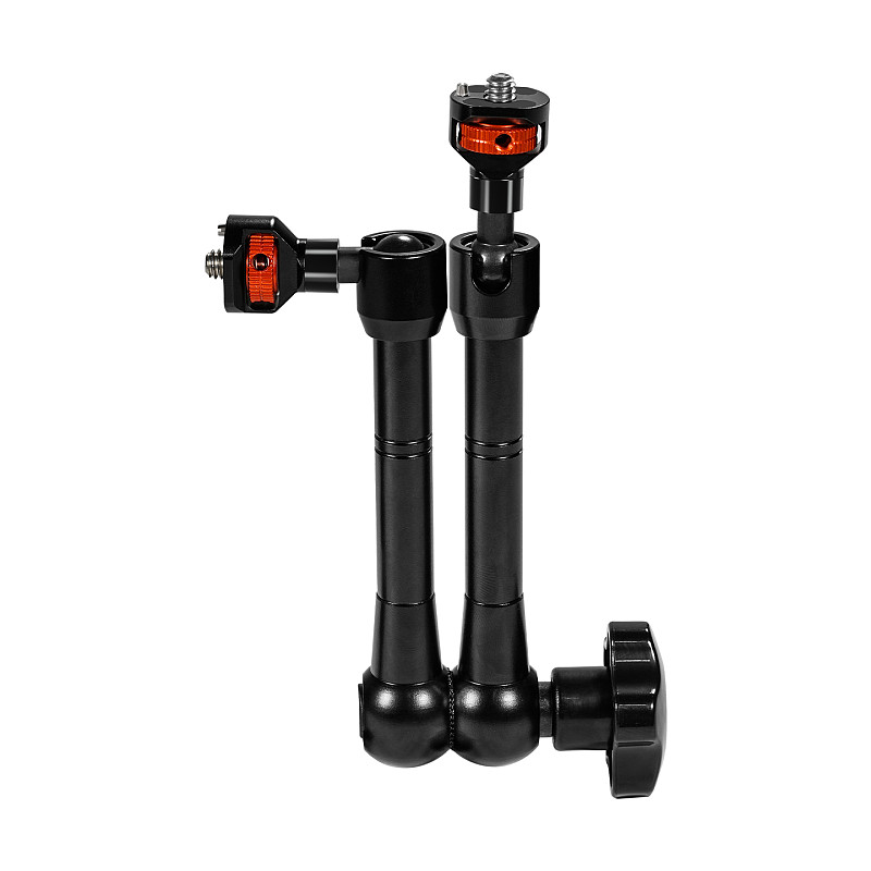 Double head 1/4 Alei positioning universal Adjustable Friction Articulating Magic Arm for DJI OSMO 360 Insta360 X5 DSLR Monitor Flash LED Video Light Camera Cage Tripod Gimbal