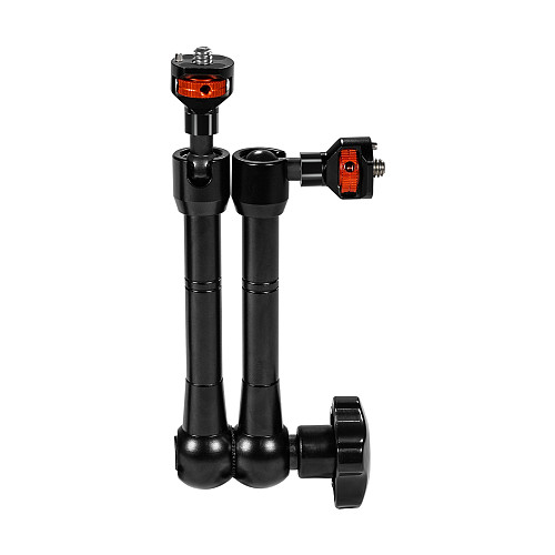 Double head 1/4 Alei positioning universal Adjustable Friction Articulating Magic Arm for DJI OSMO 360 Insta360 X5 DSLR Monitor Flash LED Video Light Camera Cage Tripod Gimbal