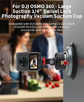New 4 inch Car Suction Cup Mount Base Action Camera Hand Pump Vacuum Suction Cup for GoPro Insta360 Sports Camera