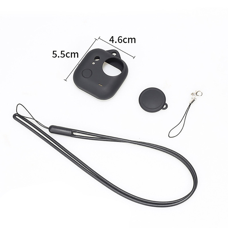 Suitable for Insta360 GO Ultra Thumb Camera Silicone Cover Body Camera Protection Lens Cover Hanging Rope Accessories