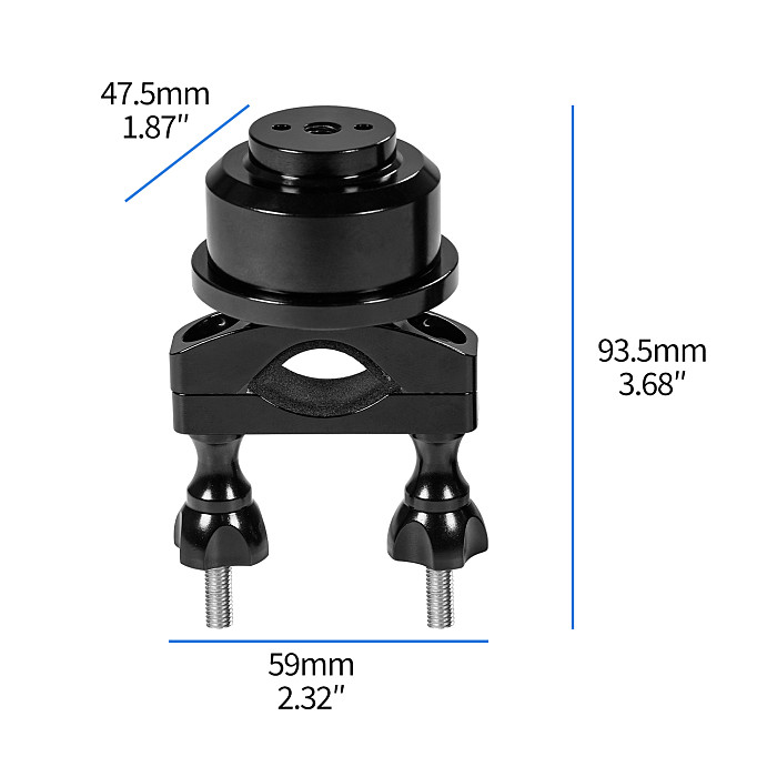 Handlebar Clamp Mount 15-35mm Tube Rod Clip 25mm Ball Head Tripod Adapter for Gopro OSMO 360 Action Motorcycle Bicycle Cyling