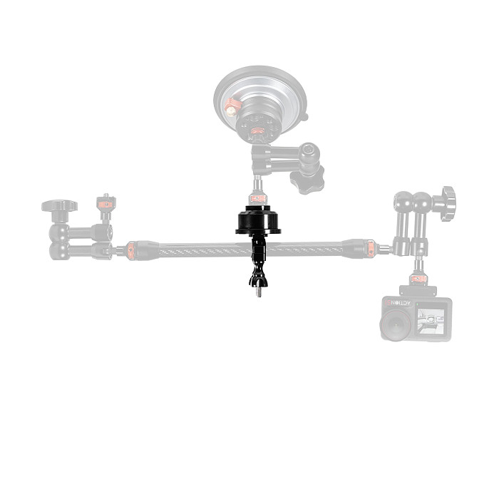 Handlebar Clamp Mount 15-35mm Tube Rod Clip 25mm Ball Head Tripod Adapter for Gopro OSMO 360 Action Motorcycle Bicycle Cyling
