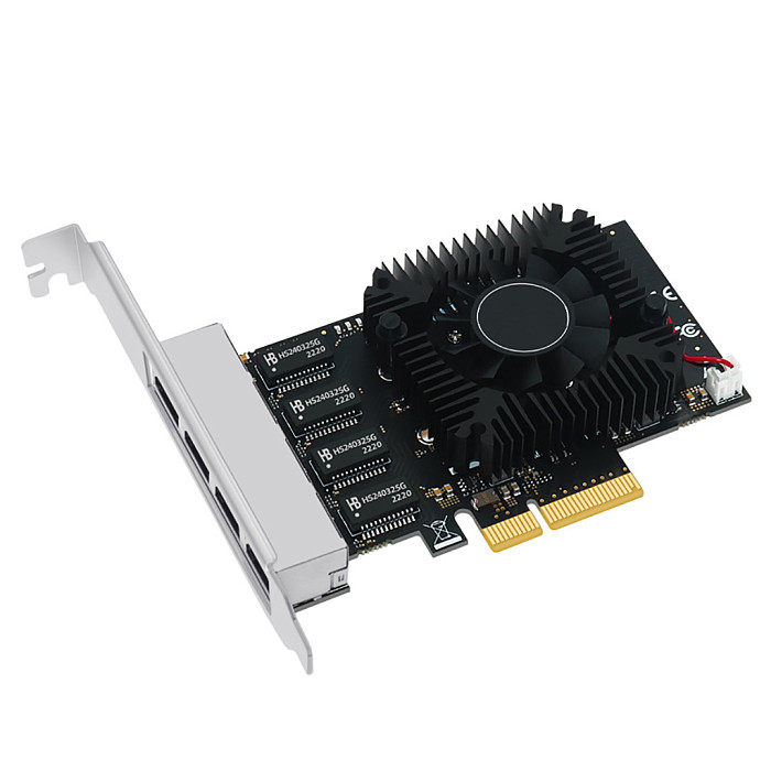 RTL8245F Gigabit Network Card Desktop Built in PCI-E RJ45 4 Port Server 2.5G Network Card for Desktop