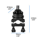 Handlebar Clamp Mount 15-35mm Tube Rod Clip 25mm Ball Head Tripod Adapter for Gopro OSMO 360 Action Motorcycle Bicycle Cyling