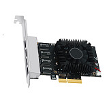 RTL8245F Gigabit Network Card Desktop Built in PCI-E RJ45 4 Port Server 2.5G Network Card for Desktop