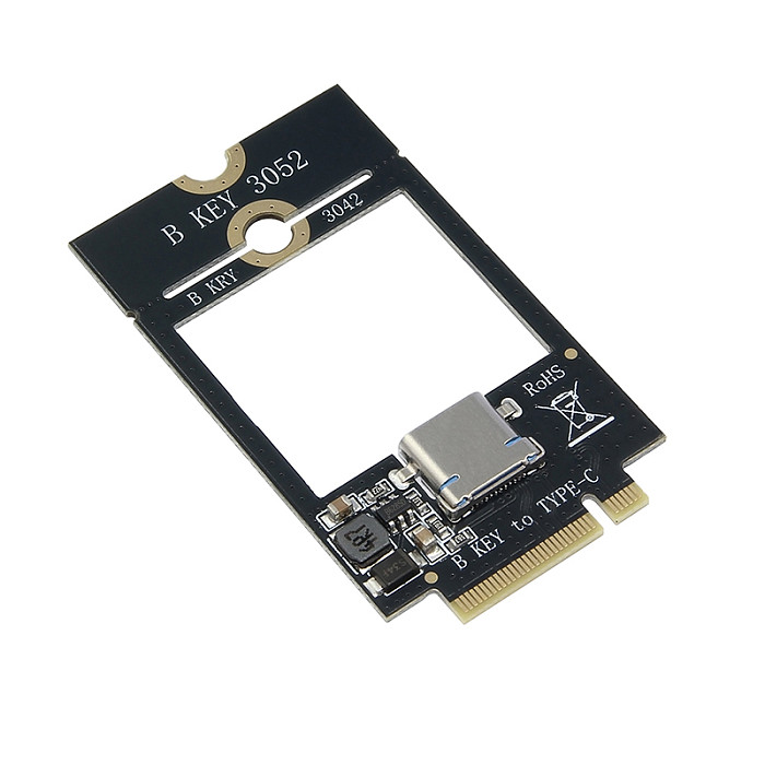 M.2 B-KEY toT Dual TF Adapter Board M.2 B key WWAN 4G Network Card To Type-C USB3.0 5Gbps Expansion Card for 3042 3052