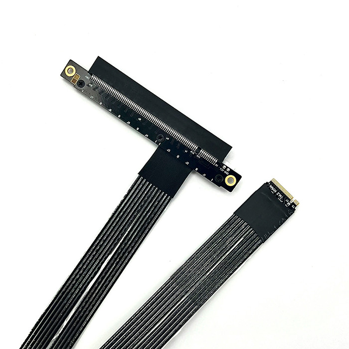 (ADT-Link) M.2 NGFF NVMe to PCIe 5.0 x16 STX Motherboard Graphics Card Extension Cable 15CM Supports Gen5 K43SR-BK/K43SL-BK