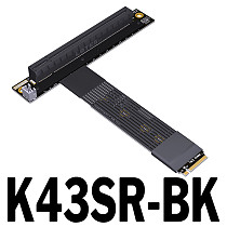(ADT-Link) M.2 NGFF NVMe to PCIe 5.0 x16 STX Motherboard Graphics Card Extension Cable 15CM Supports Gen5 K43SR-BK/K43SL-BK