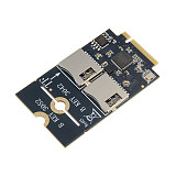 M.2 B-KEY toT Dual TF Adapter Board M.2 B key WWAN 4G Network Card To Type-C USB3.0 5Gbps Expansion Card for 3042 3052