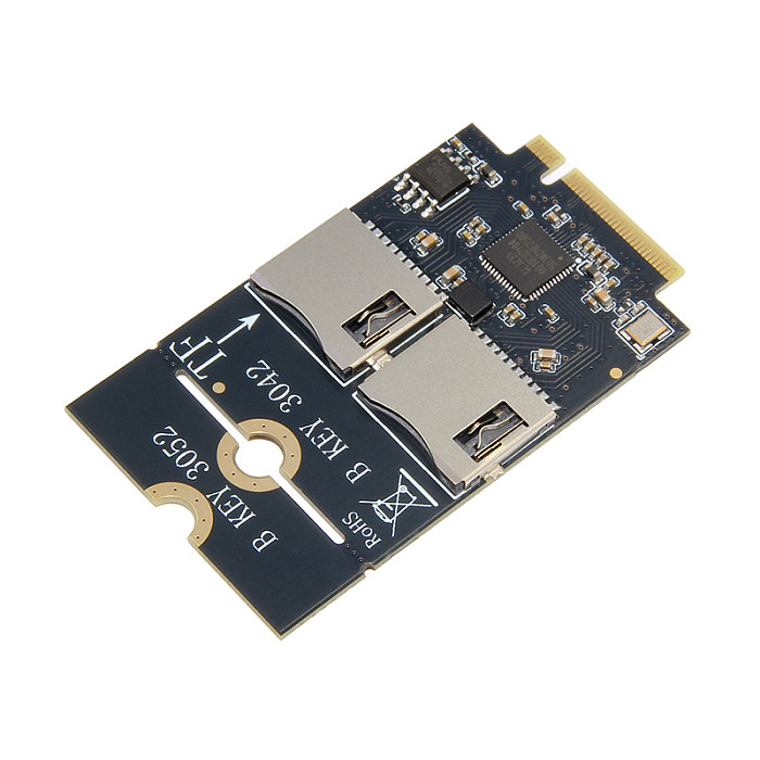 M.2 B-KEY toT Dual TF Adapter Board M.2 B key WWAN 4G Network Card To Type-C USB3.0 5Gbps Expansion Card for 3042 3052