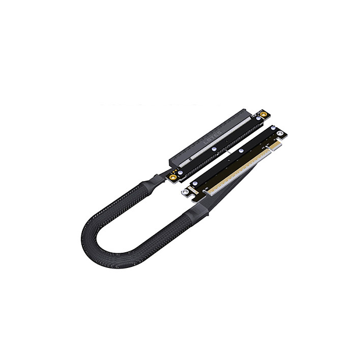 (ADT-Link) Graphics Card Extension Cable 25CM Dual Reverse Bend PCIe 5.0 x16 K33UF-TL/K33UR-TL Full-Speed Stable Compatible with Chassis Servers