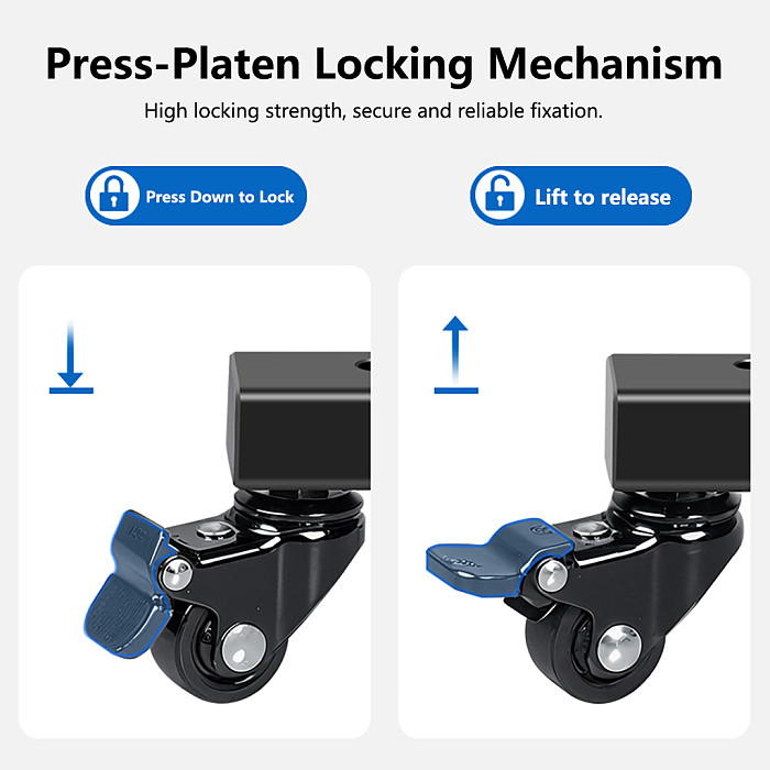 Moving Shot Photography Tripod Pulley 3 Wheel Stand Base Slide Rail for Camera Camcorder Lighting Equipment Quick Release Holder