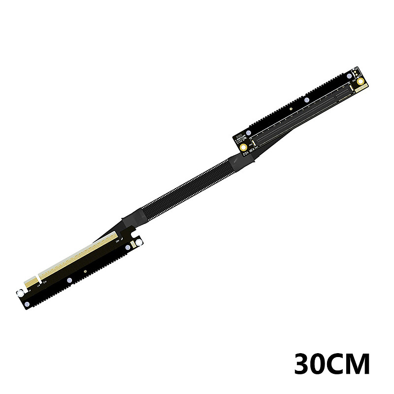 (ADT-Link) Graphics Card Extension Cable Dual Right-Side PCIe 5.0 x16 Full-Speed Stable for Chassis Servers (K33UR-RR 5.0x16 Dual Right-Side Output 2025 Model/30CM)