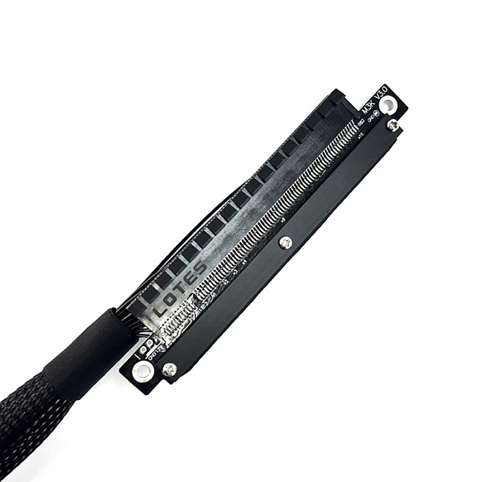 (ADT-Link) Graphics Card Extension Cable Dual Reverse Bend PCIe 4.0 x16 Full Speed Stable Compatible with Chassis Servers (M33JP-RR 4.0x16 Dual Right-Side Output 2025 Model/30CM) 