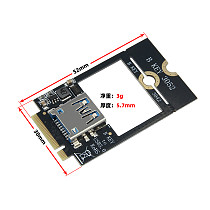 M.2 B-KEY toT Dual TF Adapter Board M.2 B key WWAN 4G Network Card To Type-C USB3.0 5Gbps Expansion Card for 3042 3052