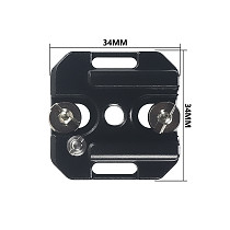 DSLR Camera Cage CNC Aluminum Plate Cold Shoe Adapter Mount 1/4  ARRI Hole Monitor Stand Magic Arm Microphone Light Holder