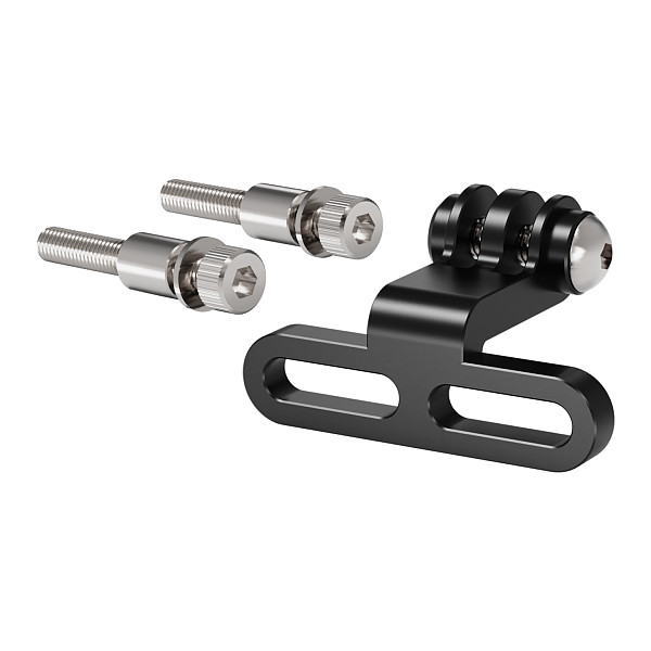 Aluminum alloy bicycle handle stand sports camera photography bracket for riding headlights. Suitable for bicycle handle stand screw hole range of 9.5mm~34.5mm. Suitable for Insta360 GO Ultra DJI OSMO 360/GoPro13 with two cards. Suitable for DJI OMSO 360 ACTION 5/4/3/2 sports camera accessories