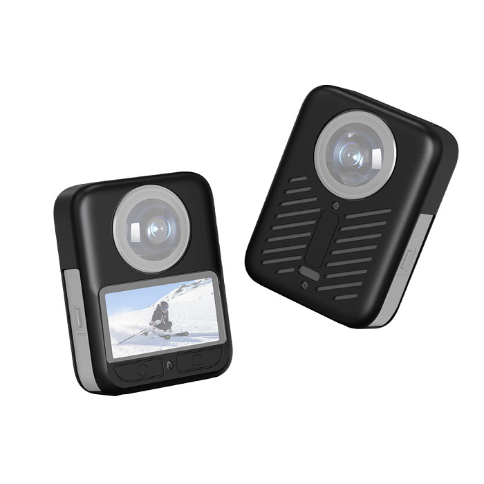 Suitable For DJI Osmo 360 Lens Cover Silicone Cover Panoramic Sports Camera Body Protective Cover Dustproof Silicone Cover+Lens Cover