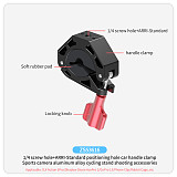 Bicycle Stand Bike Handle Clip Motorcycle Shooting Stand GoPro 13 Rearview Mirror Clip Aluminum Alloy 360°Rotating 3-slot Adapter Riding Stand Shooting Accessories Suitable For DJI Action/nsta360 AcePro 2