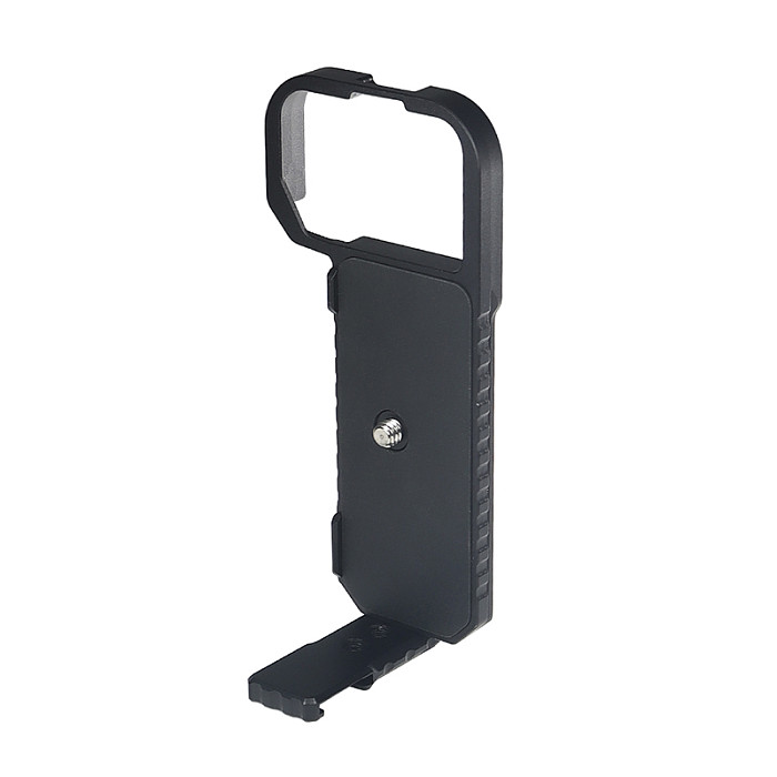Quick-release plate vertical grip with metal handle and cold shoe extension bracket for Sony FX3 camera