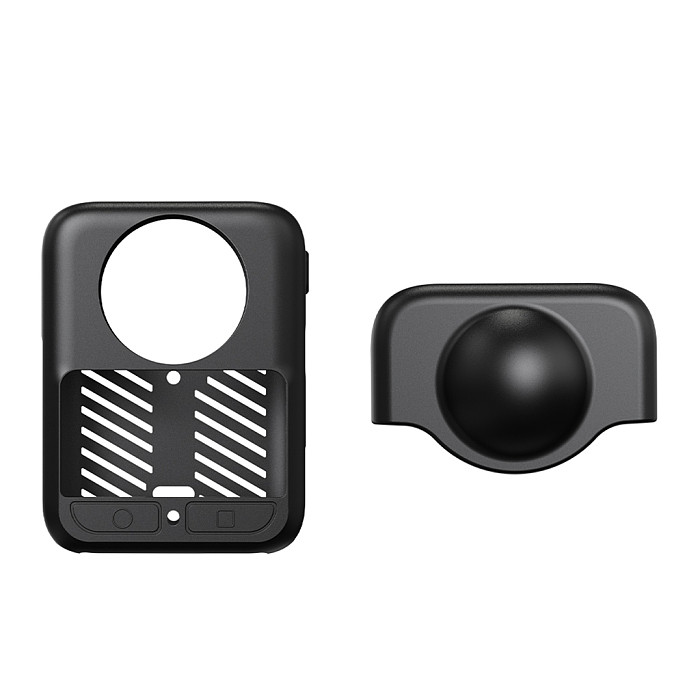 Suitable For DJI Osmo 360 Lens Cover Silicone Cover Panoramic Sports Camera Body Protective Cover Dustproof Silicone Cover+Lens Cover