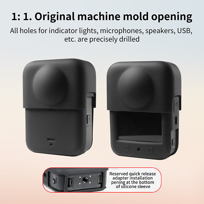 Suitable for DJI SOMO 360 silicone special protective cover/tempered film/lens protection, mirror protection, anti drop shock absorption, wear-resistant high-definition optical lens, non-destructive image quality, detachable all-round coverage, suitable for DJI Osmo 360 panoramic sports camera