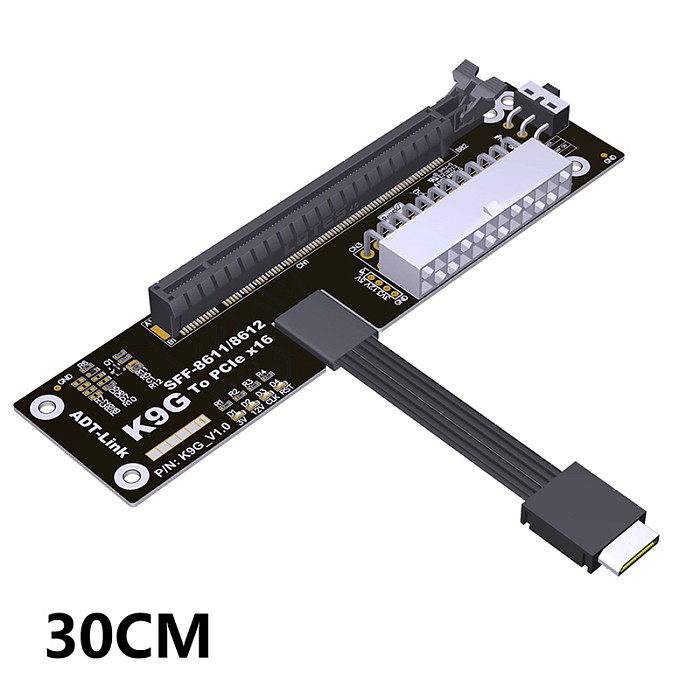 (ADT Link) OCuLink Open External Graphics Dock Mini Host M.2 External PCIe 5.0x4 8611 Interface