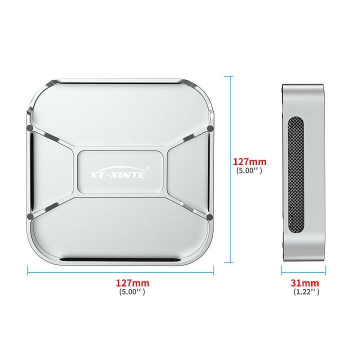 Aluminum alloy dustproof and heat dissipation solid-state drive case base desktop M4 computer height increasing bracket real machine modeling ventilation and heat dissipation dustproof filter double-sided silicone anti slip suitable for Macmini M4/M4 Pro