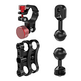 CNC Aluminum Alloy Diving Fill Light Flashlight Clamp 1-inch Ball Head for Underwater Photography Lighting YS Bracket Accessories Suitable for Flashlights with 30~32mm Diameter
