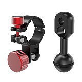CNC Aluminum Alloy Diving Fill Light Flashlight Clamp 1-inch Ball Head for Underwater Photography Lighting YS Bracket Accessories Suitable for Flashlights with 30~32mm Diameter