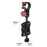 CNC Aluminum Alloy Diving Fill Light Flashlight Clamp 1-inch Ball Head for Underwater Photography Lighting YS Bracket Accessories Suitable for Flashlights with 30~32mm Diameter