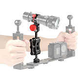 CNC Aluminum Alloy Diving Fill Light Flashlight Clamp 1-inch Ball Head for Underwater Photography Lighting YS Bracket Accessories Suitable for Flashlights with 30~32mm Diameter