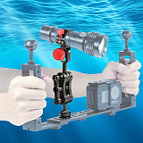 CNC Aluminum Alloy Diving Fill Light Flashlight Clamp 1-inch Ball Head for Underwater Photography Lighting YS Bracket Accessories Suitable for Flashlights with 30~32mm Diameter