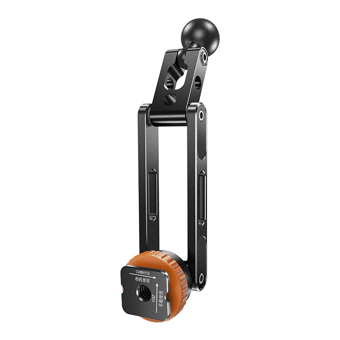 Snap-On Car Mount Extension Pole Snap-On Base Accessory Kit Aluminum Alloy 17mm Universal Ball Head with Extended Arm